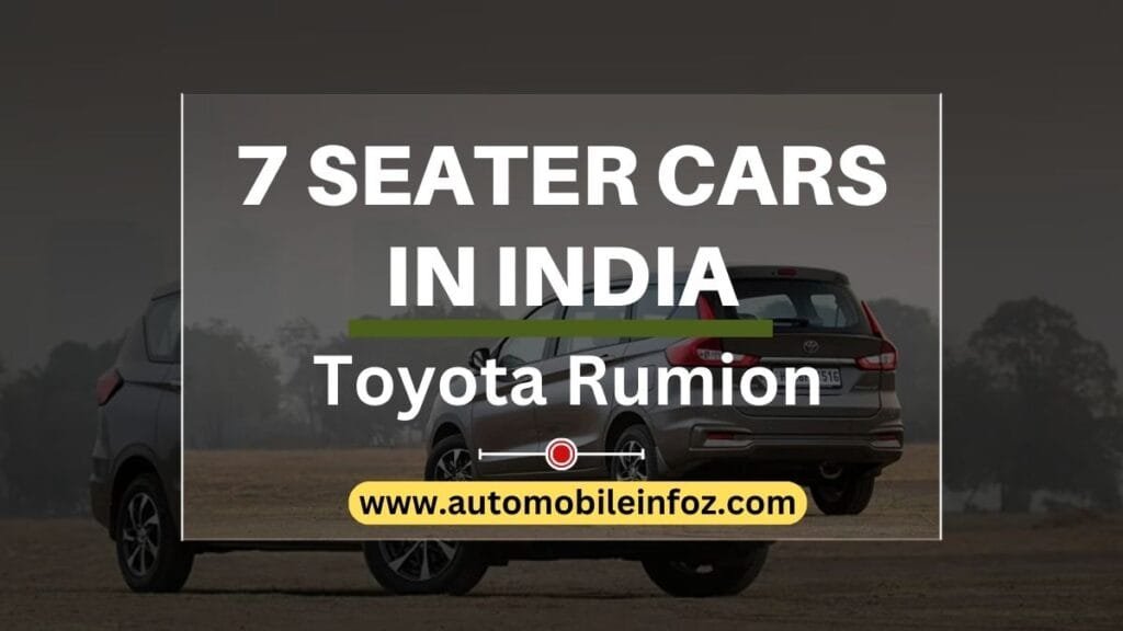 Toyota Rumion (7 Seater Cars in India)