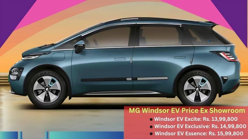 MG Windsor EV Price Ex Showroom