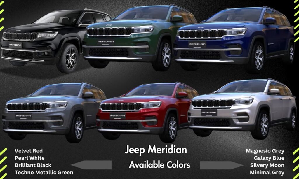 jeep meridian colors